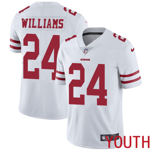 San Francisco 49ers Limited White Youth K Waun Williams Road NFL Jersey 24 Vapor Untouchable